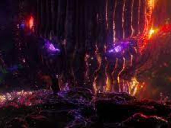 Dormammu and Dr. Strange from the movie, Dr. Strange.
