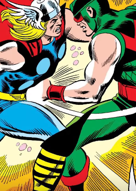 Wonder Man fighting thor.