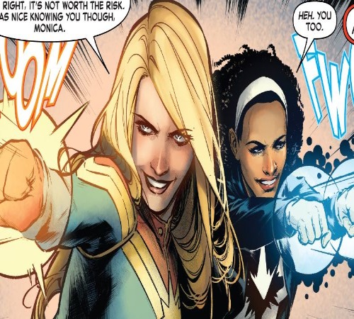 Monica Rambeau and Carol Danvers in comics.